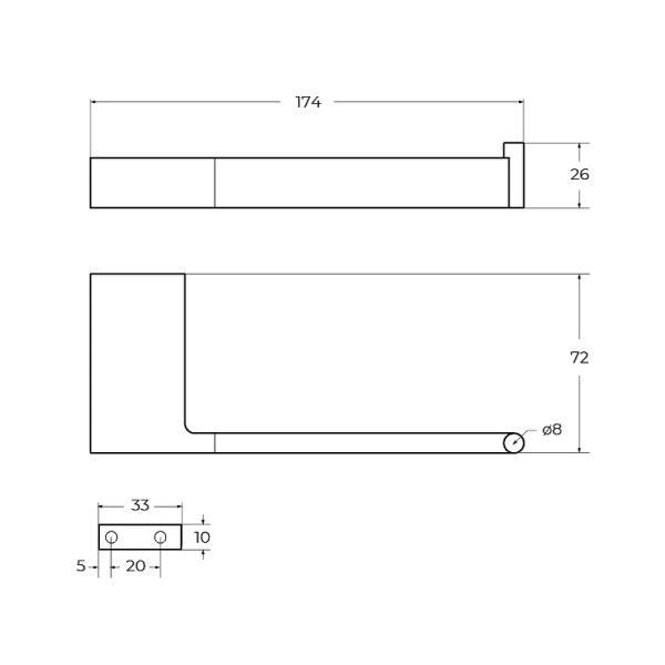 Держатель для туалетной бумаги CEZARES SLIDER-PH1-NOP