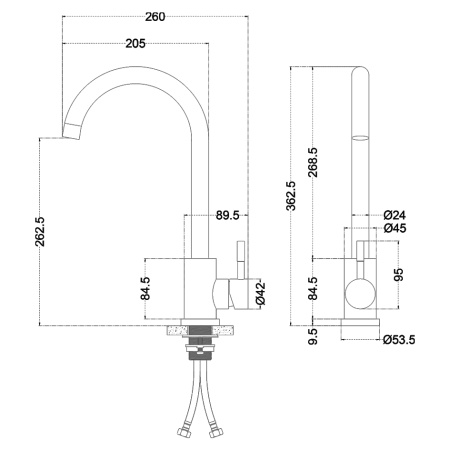 Смеситель для кухни Melana Tondo 610103