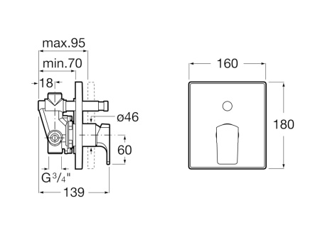 Смеситель для ванны Roca L90 5A0B01C00