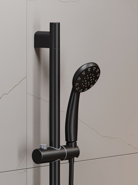 Душевой гарнитур OneLife OL11B, лейка 1 режим, черный