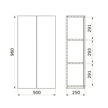 Подвесной шкаф 50 см Am.Pm X-Joy M85CHX0502WG белый глянец