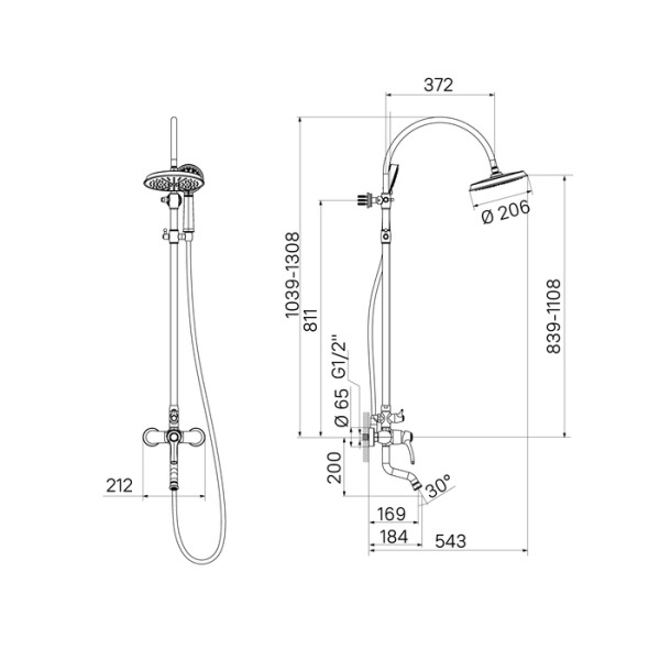 Смеситель для ванны IDDIS Oldie (OLDSB3Fi06)