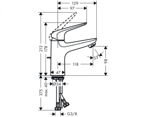 Смеситель для раковины Hansgrohe Novus 71030000 Смеситель для раковины Hansgrohe Novus 71030000