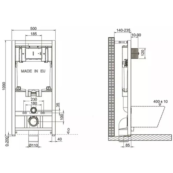 Комплект унитаза с инсталляцией Jacob Delafon Aleo E21730RU-00