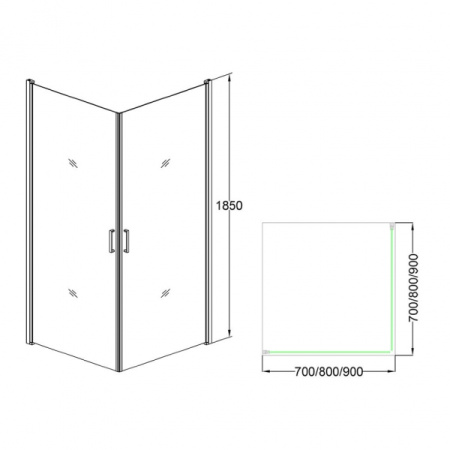 Душевой уголок Veconi Rovigo RV12-90K-01-19C1