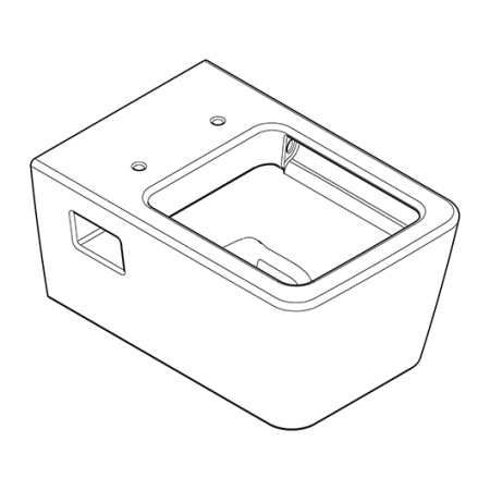 Унитаз подвесной безободковый Hansgrohe EluPura Original Q 60145450 без сиденья