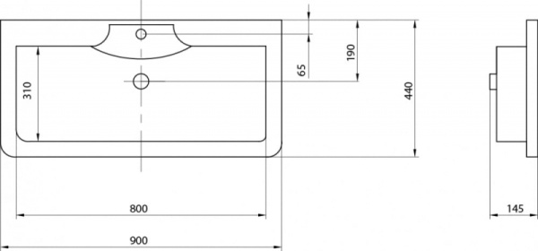 Тумба с раковиной Акватон Валенсия 90 1A1235K0VAG30