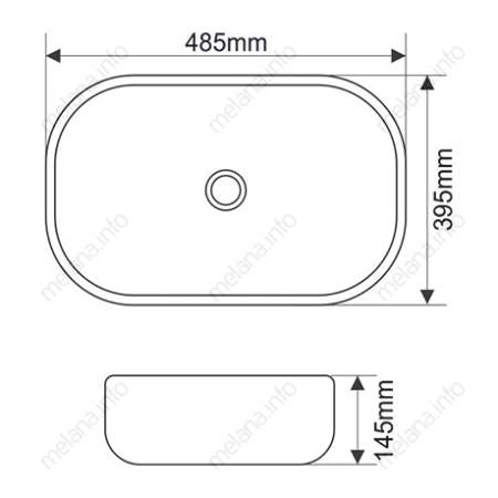 Раковина накладная (48,5х40) Melana A419-803