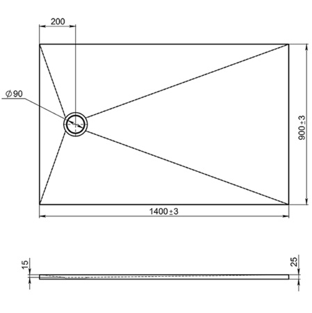 Душевой поддон Jacob Delafon Tolbiac (140x90) E6D333RU-WPM