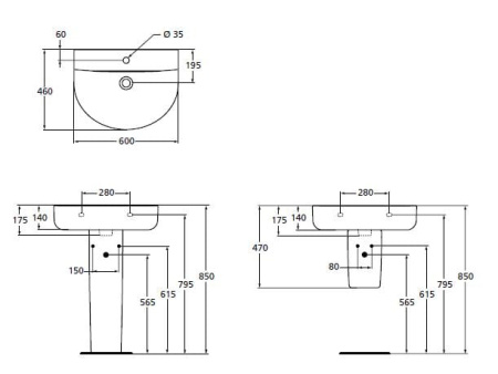 Раковина Ideal Standard Connect E7875MA