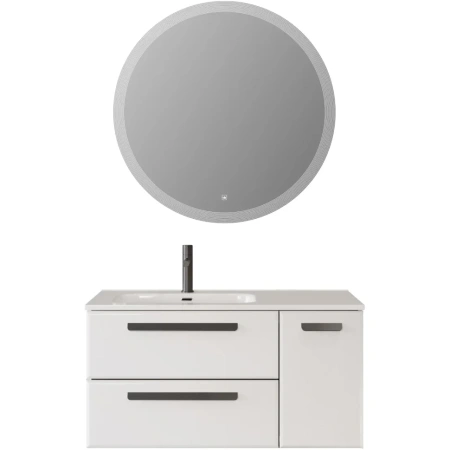Тумба под раковину Cezares ECO-CER-N-1000-2C-1A-SO-BL-L Bianco Lucido без ручек