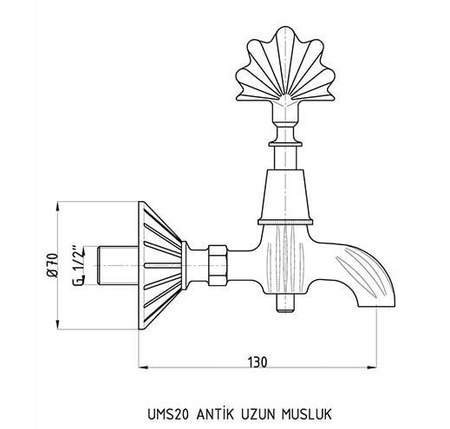 Кран Бронза GPD Antic UMS 20