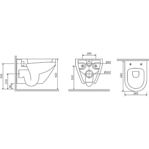 Комплект унитаза с инсталляцией Am.Pm Spirit V2.0 FlashClean IS47038.701700MB