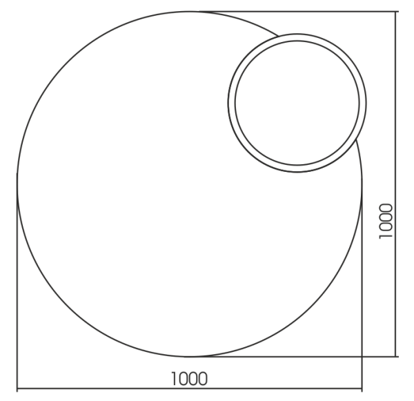 Зеркало (100х100) Silver Mirrors  Satellit LED-00002484
