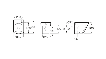 Унитаз приставной Roca Hall  347627000