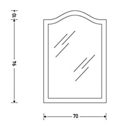 Зеркало Eban Sagomata FCRSG070-B bi decape