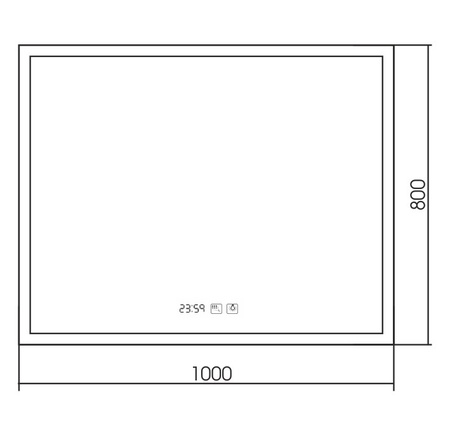 Зеркало (100х80) Silver Mirrors Гуверт LED-00002369