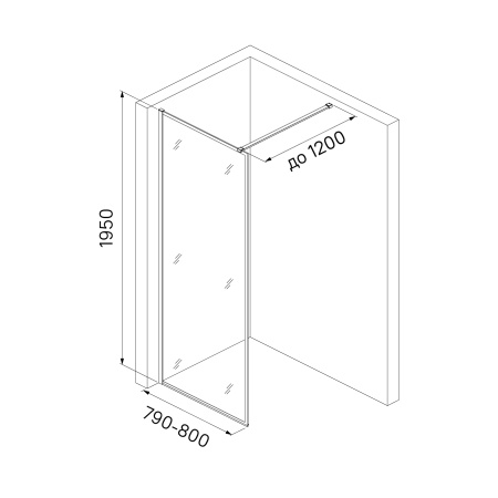 Душевая перегородка IDDIS 80x195 (SLI8GS8i23)