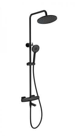 Душевая система с термостатом WONZON & WOGHAND NEO, черный матовый WW-B3035-A3-MB