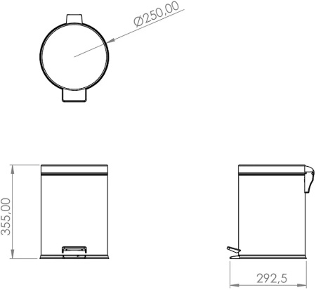 Ведро для мусора Berges Wasserhaus 123003