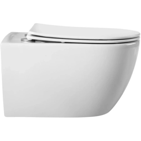 Унитаз подвесной безободковый с функцией бидк CEZARES Comfort CZR-191-TH/BS
