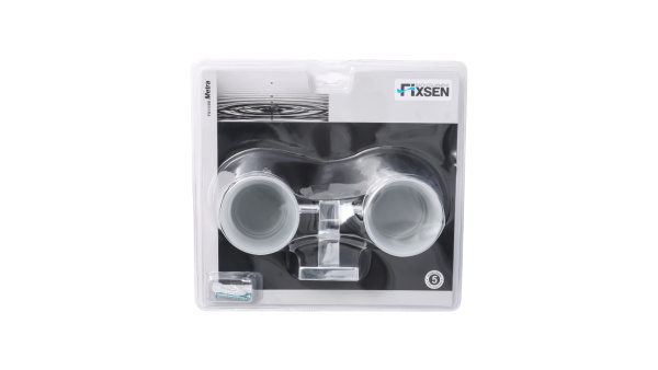 Стакан для зубных щеток FIXSEN Metra двойной FX-11107