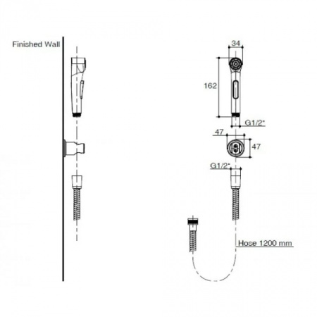 Гигиеническая лейка Jacob Delafon Elate E97258-CP