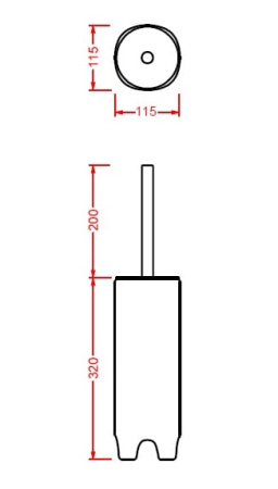 Туалетный ершик ArtCeram COW L6807