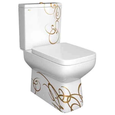 Унитаз-компакт Della Quattro Super Plus Джаз (золото) DE5110900146