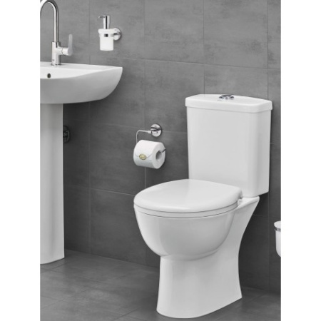 Унитаз напольный безободковый Grohe Bau Ceramic, горизонтальный выпуск 39347 000 (39347000)