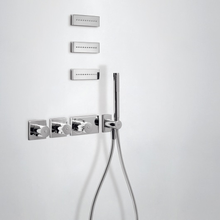 Душевая система с термостатом TRES Block System 20735301 хром 