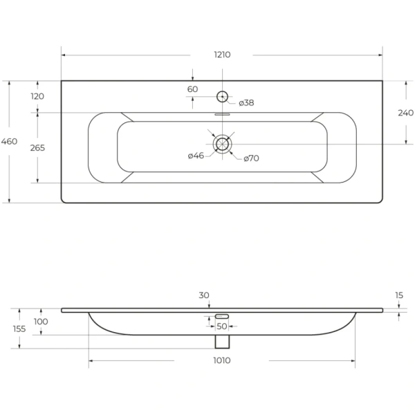 Керамическая раковина CEZARES CZR-8073-120