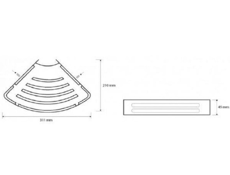 Мыльница Bemeta Cytro 102308061 угловая