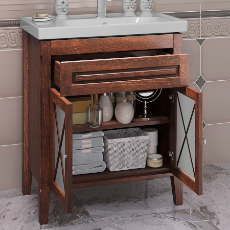 Тумба под раковину Opadiris Палермо 80  00-00002354 светлый орех (без раковины)