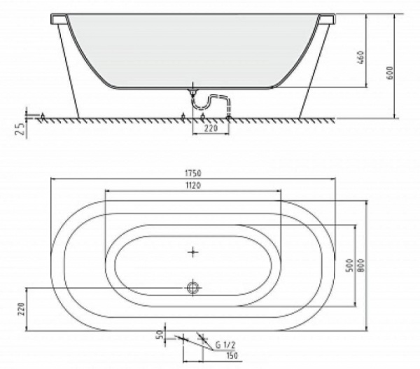Акриловая ванна Alpen Matrix 39113 Акриловая ванна Alpen Matrix 39113