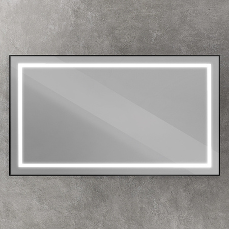 Зеркало (140х80) BelBagno Kraft  SPC-KRAFT-1400-800-SENS-NERO с подсветкой