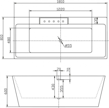 Ванна акриловая BelBagno BB19