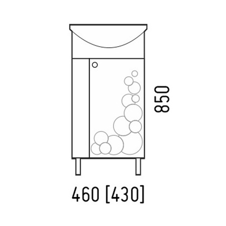 Тумба напольная Corozo Орфей 45 SD-00000384
