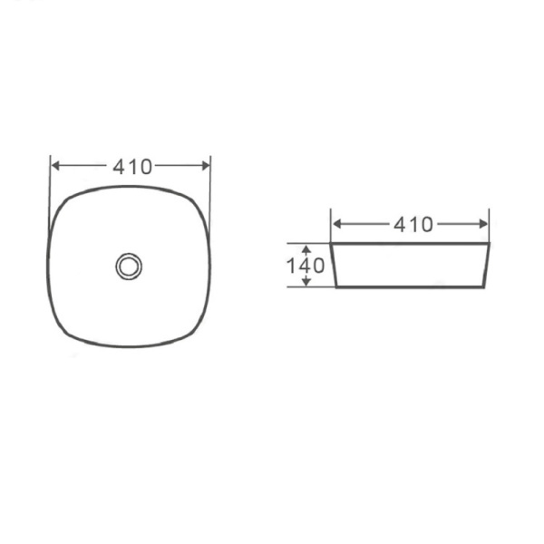 Раковина RUNO мебельная Bella 41*41 (квадратная) (00-00001991)