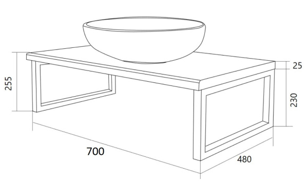 Столешница 1Marka  Grunge Loft 70 Ц0000015936