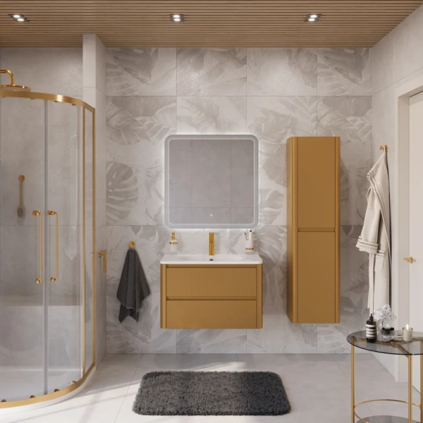 Тумба под раковину Cezares RELAX-800-2C-SO-BORO-P золотой матовый