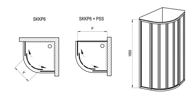 Душевой уголок Ravak Supernova SKKP6-80 80x80 3204O302Z1