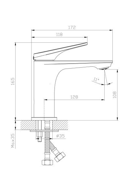 Смеситель для раковины Kerama Marazzi Тондо TO.2501.KM.CR хром