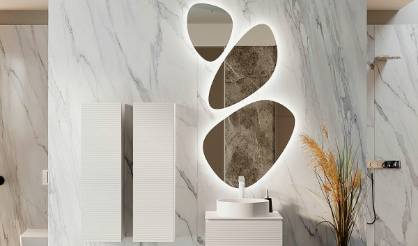 Зеркало Jorno Stone 80 Stn.05/W/JR