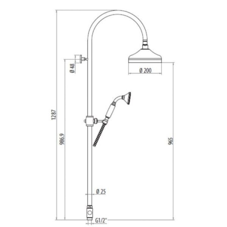 Душевая стойка Gattoni PD 4295/PDC0cr