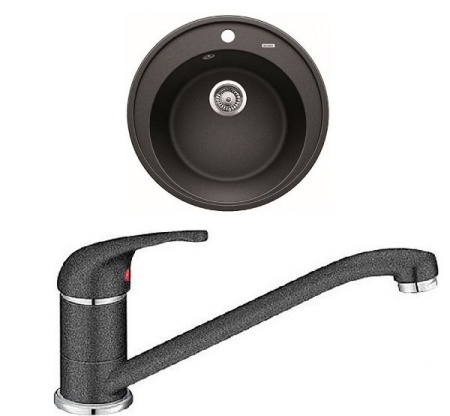 Комплект Blanco RIONA 45 (антрацит) + DARAS (антрацит) 521396D2