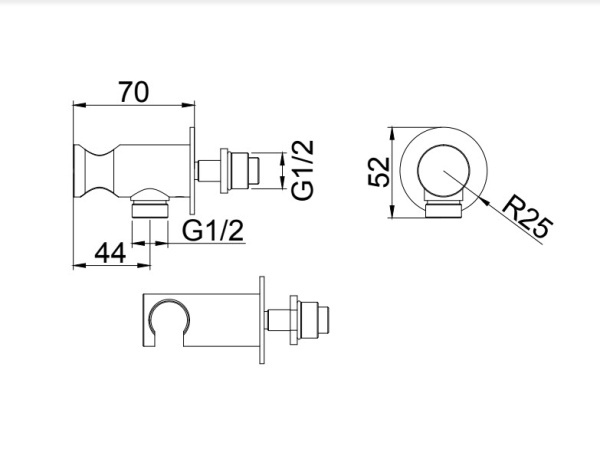 Подключение душевого шланга D&K (DC1004813)