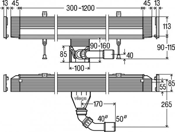 Душевой лоток Viega ADVANTIX VARIO 736552