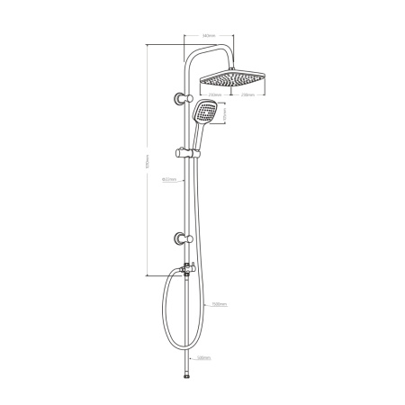 Душевая стойка Dorff Norma D0712020