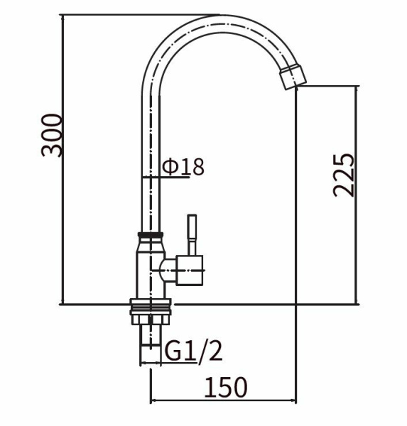 Смеситель для кухни FASHUN A54193 Смеситель для кухни FASHUN A54193